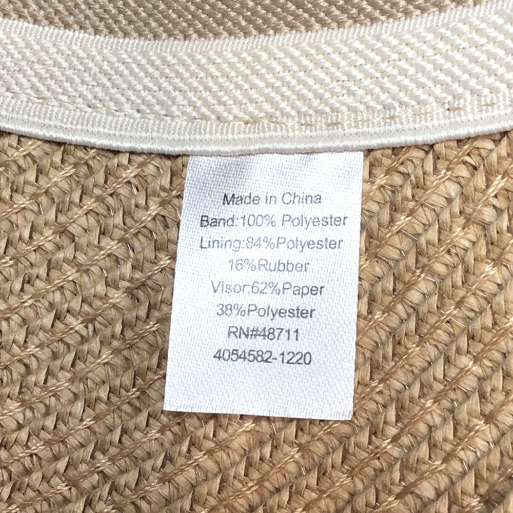 Vintage 🏹 Twig & Arrow Stars and Stripes Patterned Woven Visor Sun Hat Like New - Picture 2 of 8